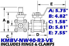 NW40 Manual Ball Valve (KMBV-NW40-R3-VE)