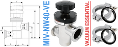 NW40 Manual Inline Vacuum Valve (MIV-NW40-VE)