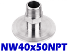 NW40 to 1/2" NPT, Male (NW40x50NPT-OS)