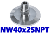 NW40 to 1/4" NPT, Male (NW40x25NPT)