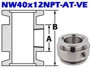 NW40 to 1/8" NPT Female Adaptive Tee (NW40x12NPT-AT-VE)