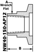 NW40 To 1/8" NPT (Female) NW40-150-AP12-OS