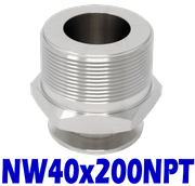 NW40 to 2" NPT, Male (NW40x200NPT)