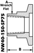 NW40 To 3/4" NPT (Female) NW40-150-SP75