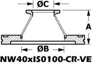 Conical Reducing Nipple NW40xISO100-CR-VE