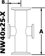 NW40 to NW25 Reducing Cross (NW40x25-X)