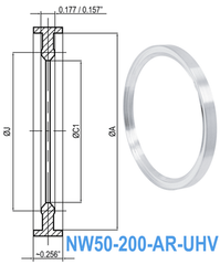 NW50 HV to UHV Metal Seal Centering Ring NW50-200-AR-UHV