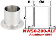 NW50 Long Butt Flange Aluminum (NW50-200-ALF)