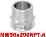 NW50 to 2" Male NPT (NW50x200NPT-A)