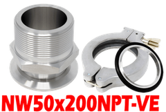 NW50 To 2 Male NPT (NW50x200NPT-VE)