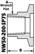 NW50 To 3/4" NPT (Female) NW50-200-SP75-OS