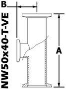 NW50 to NW40 Reducing Tee (NW50x40-T-VE)