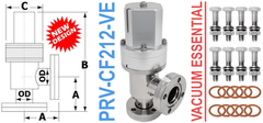 Pneumatic Right Angle Valve 2.12" OD Conflat (PRV-CF212-VE)