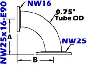 90° Reducing Elbow (NW25x16-E90)