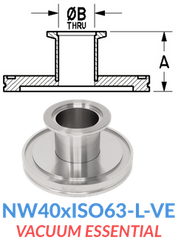 Straight Reducer (NW40xISO63-L-VE)