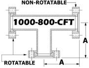 Tee, 10.00" OD Conflat 1000-800-CFT