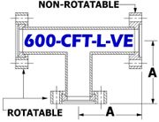 Tee, 6.00" OD Conflat (Long) 600-CFT-L-VE