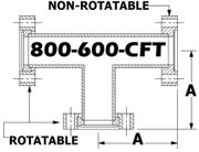 Tee, 8.00" OD Conflat 800-600-CFT